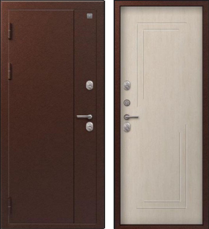 Дверь Термо-100 Антик Медь - Седой дуб DIS007362